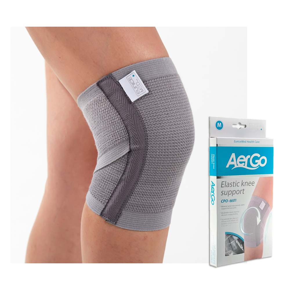 【AerGo】後交叉護膝(CPO-6601)(膝蓋 膝關節 保護 護膝 兩側扁彈簧支撐 後交叉編織)