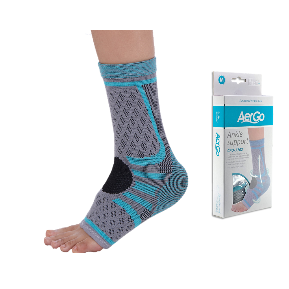 【AerGo】針織護踝(CPO-7702)(護踝 腳踝 踝關節 保護 透氣貼身 立體緹花針織)