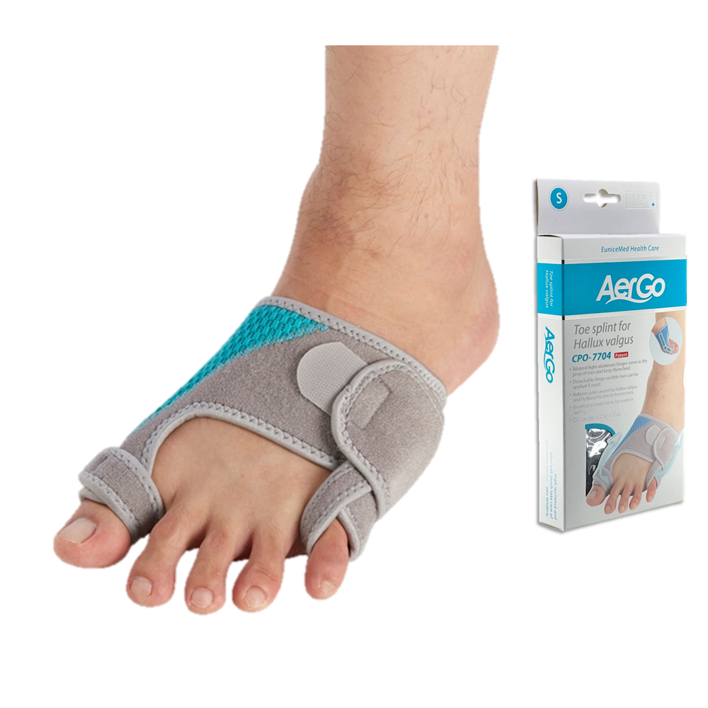 【AerGo】拇趾外翻矯正護套(CPO-7704)(腳趾 拇指 保護 固定 護套 樞紐支撐 可拆式小指套 透氣)