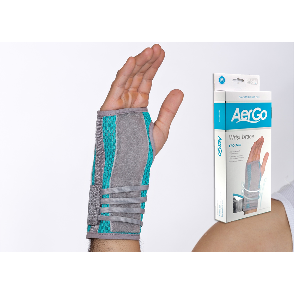 【Aergo】加強型護腕(CPO-7401)( 腕隧道 固定 手腕 腕關節 保護 鋁合金支撐板 透氣網布)