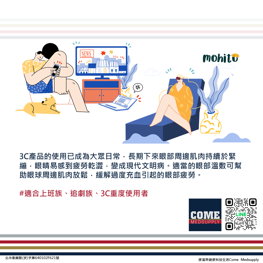 【iQmax】石墨烯加熱眼罩(三段式控溫 可調節式彈性綁帶 行動加熱環眼罩 智慧纖維)